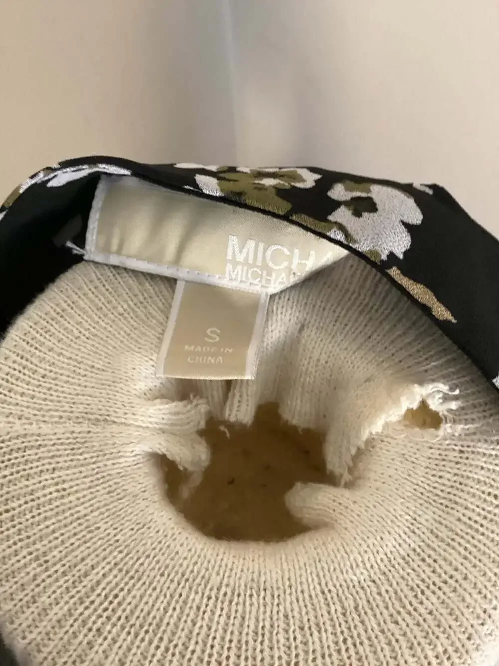 MICHAEL Michael Kors Black and Ivy Floral Long Sleeve Shirt Dress